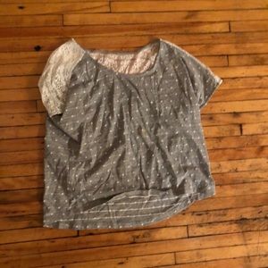 Gray tank with lack shoulders